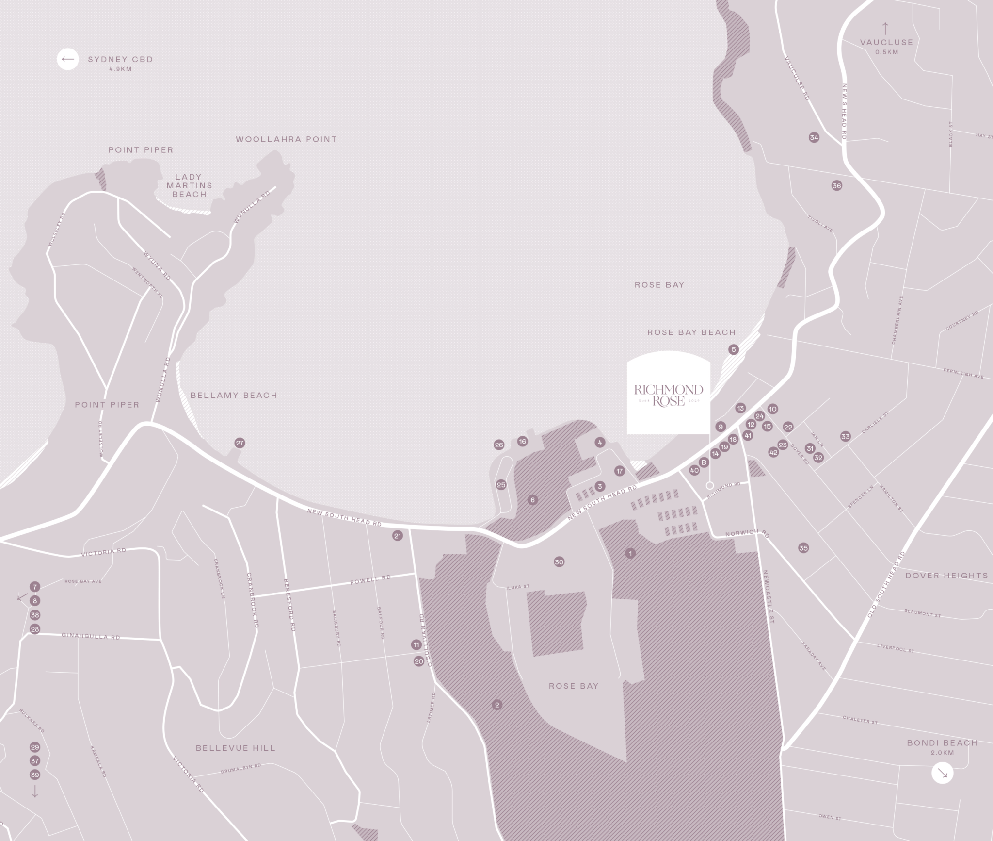 Richmond Rose Location Map